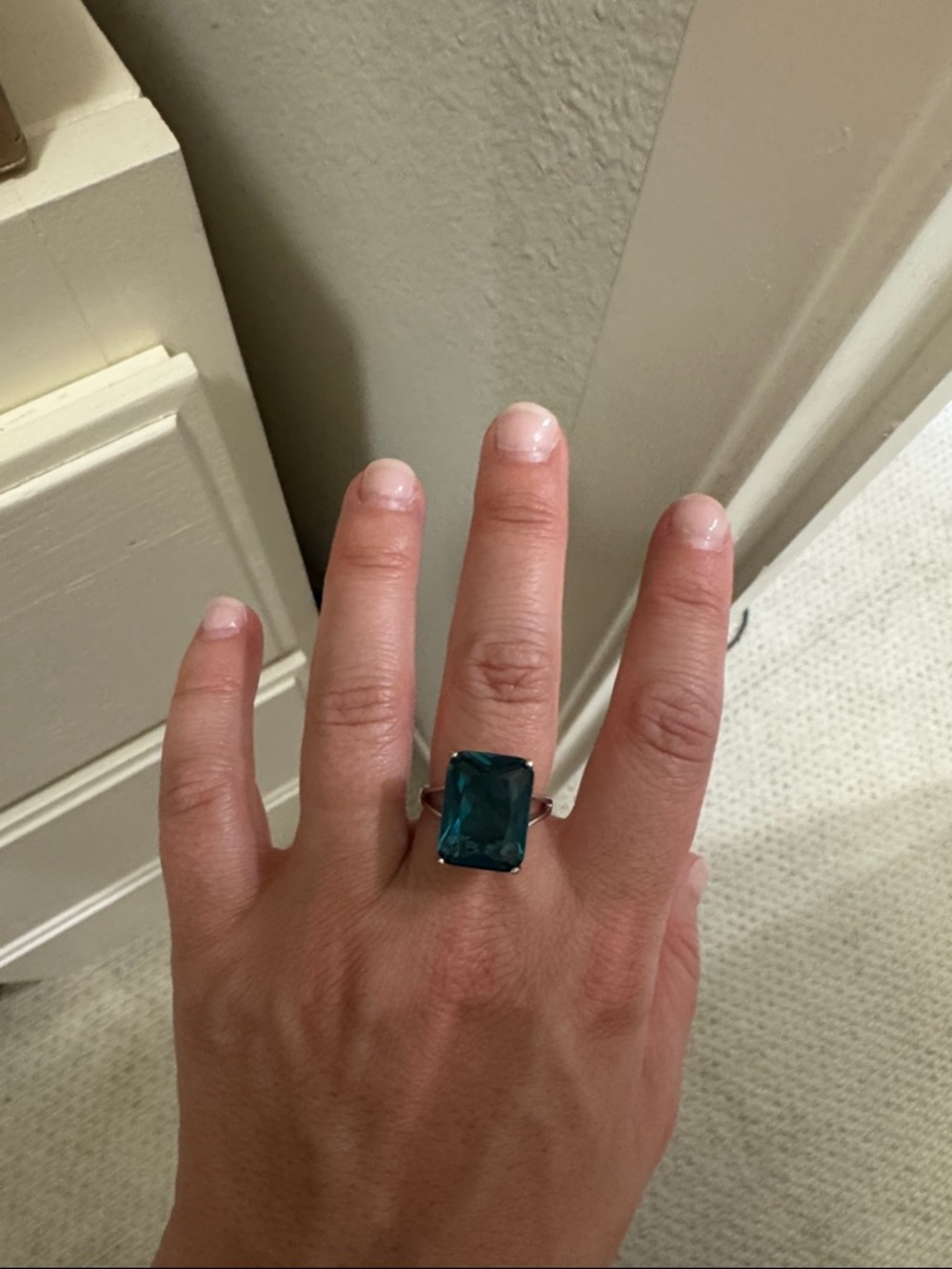Large Teal Statement Ring